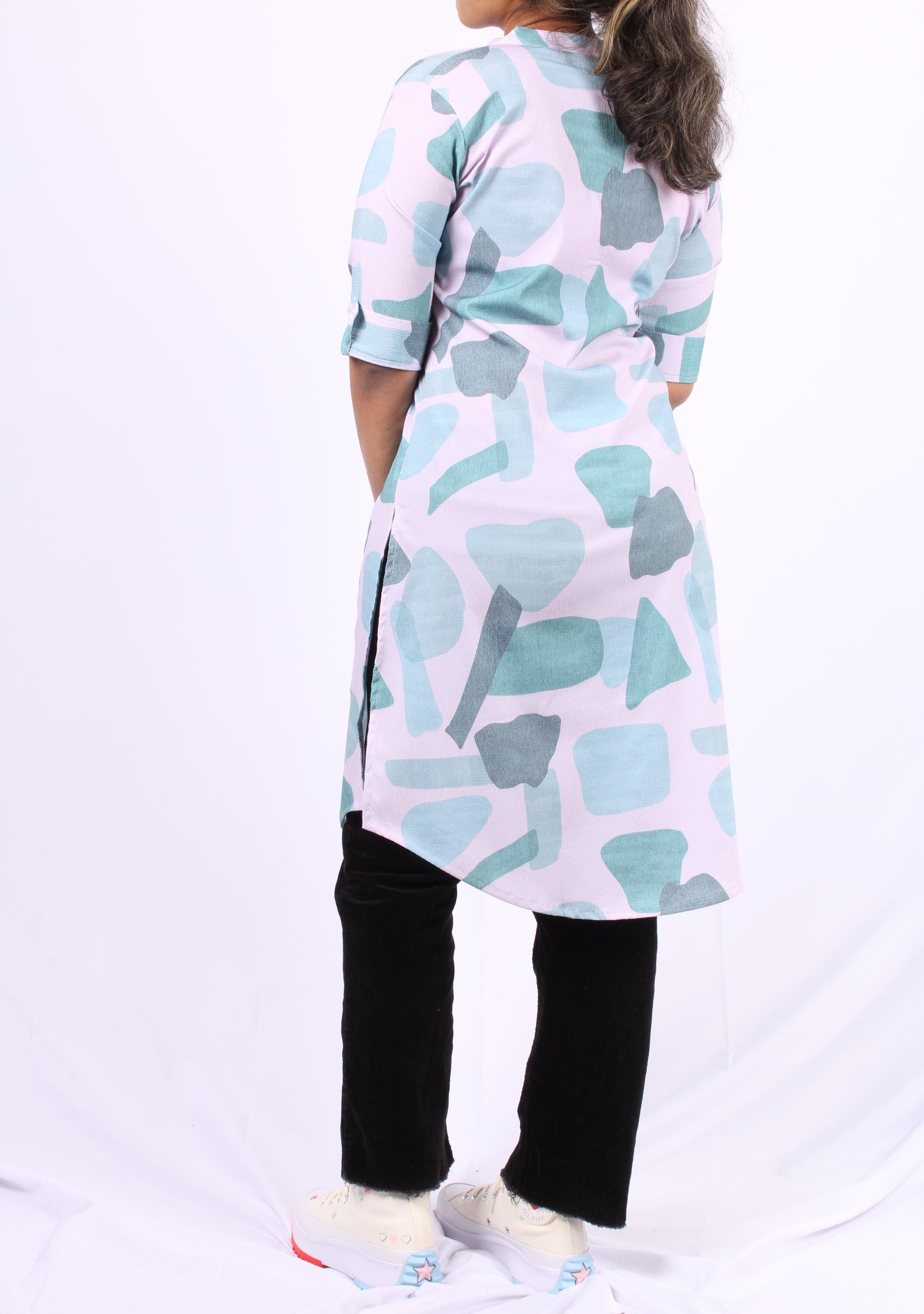 701 F - Kurti/Tunic - Abstract print - Light purple